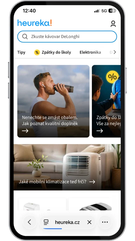 Vizualizace mobil, produktové srovnávače Heureka